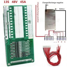 BMS 13S 48В 45A Контроллер заряда разряда Li-ion батарей, балансировка BMS 13S 48В 45A Контроллер заряда разряда Li-ion батарей, балансировка